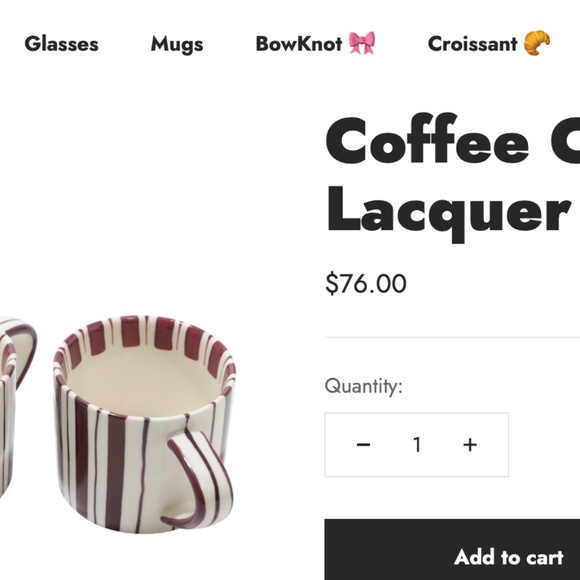 Coffee Cups in Cherry Lacquer by Noon & Moon Set of 2 - Picture 4 of 12